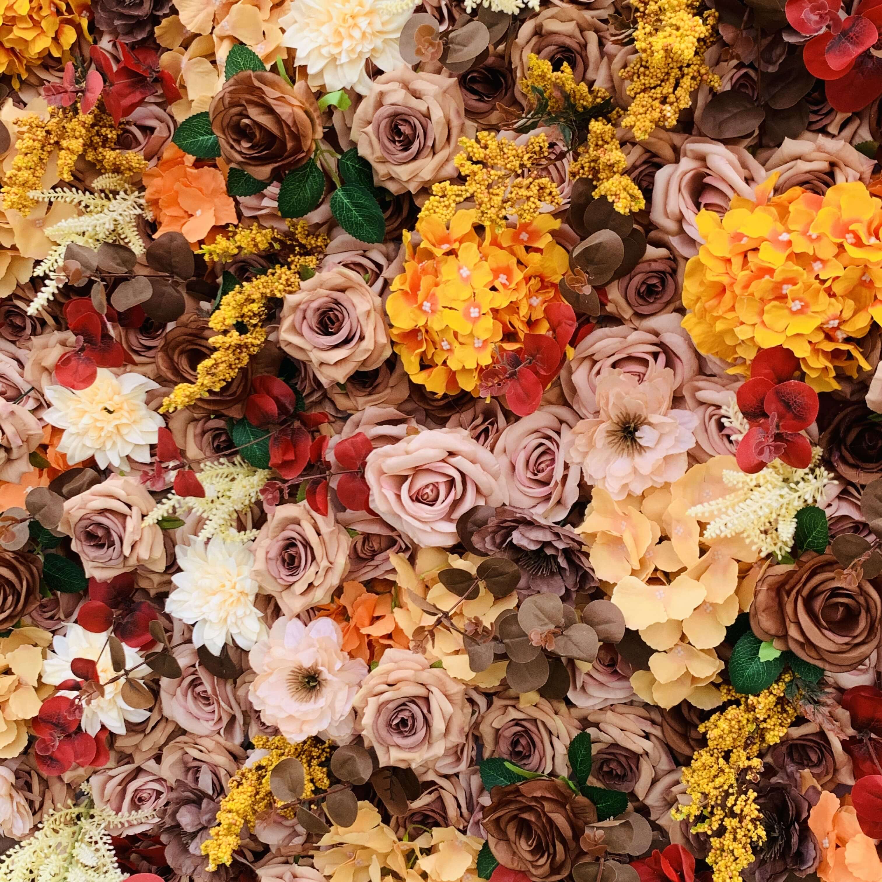 š„BF-SALE: 5D Retro Brown Flower Wall Roll Up Fabric Back #RTW233