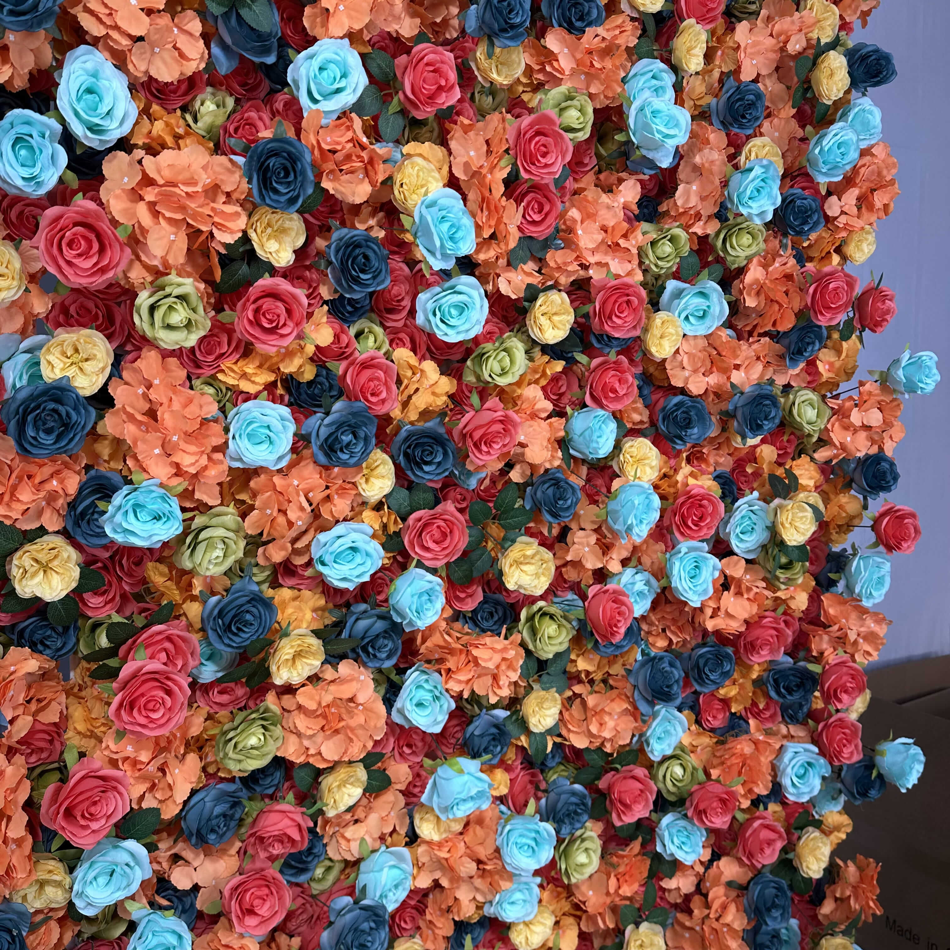 💥BF-SALE: 5D Orange Flower Wall Roll Up Fabric Back #RTW216