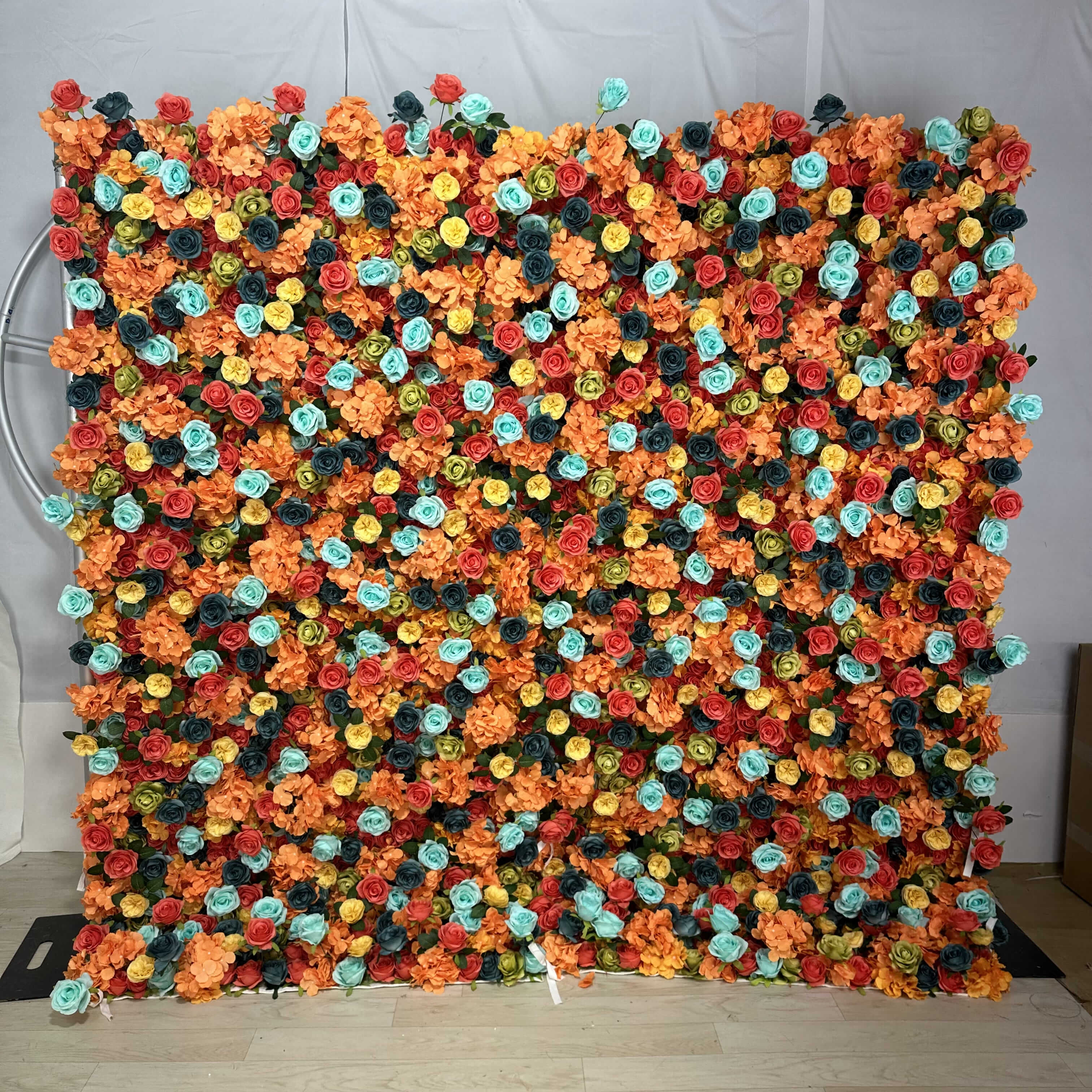 💥BF-SALE: 5D Orange Flower Wall Roll Up Fabric Back #RTW216