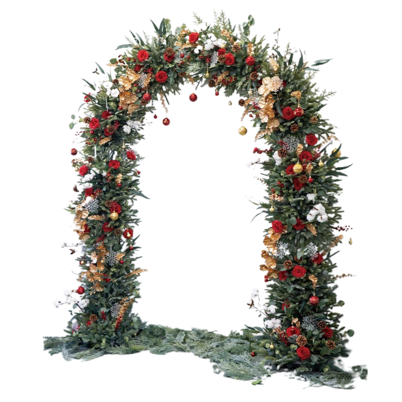 Roseytime Christmas Round Flower Arch#RTA044