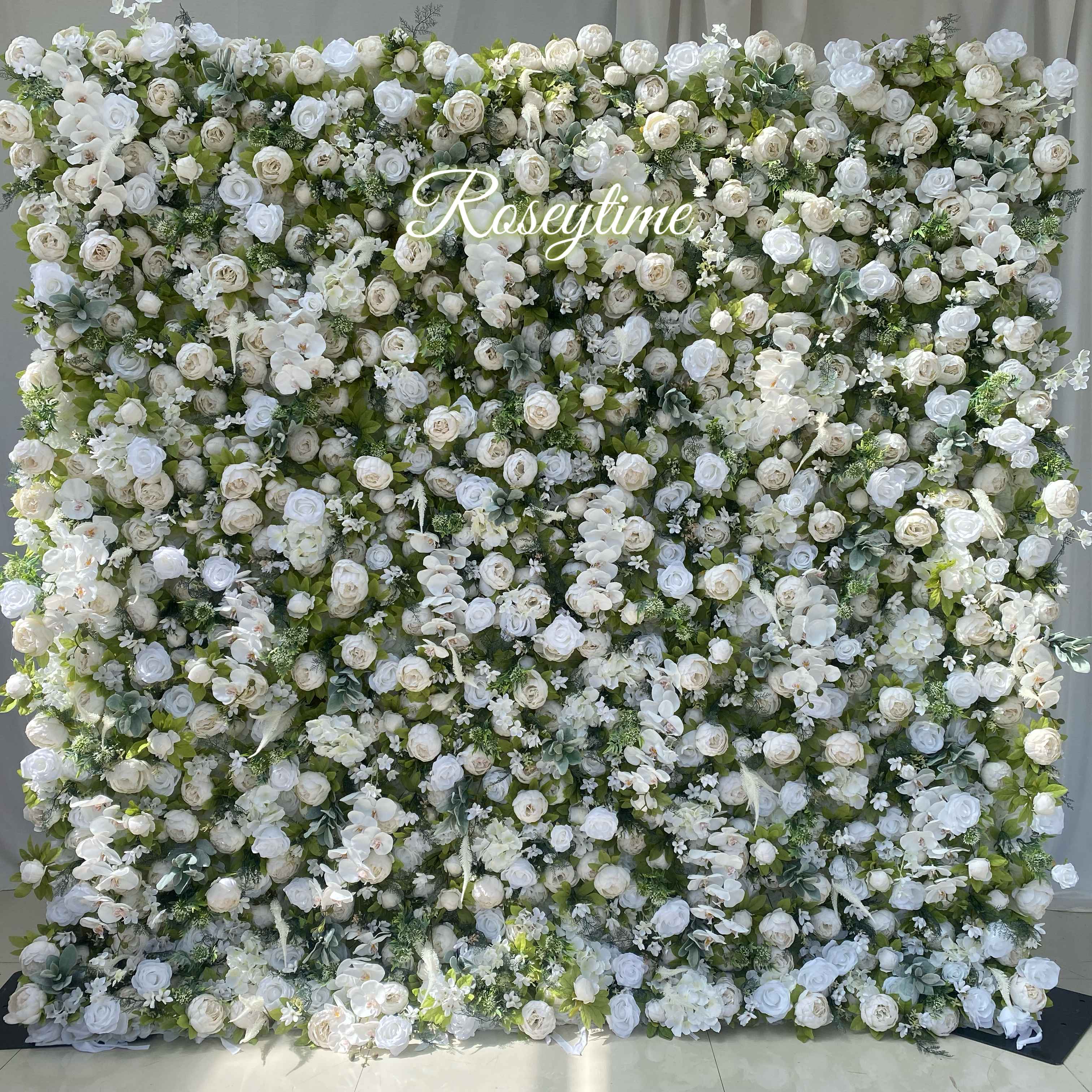 💥BF-SALE: 5D White Green Artificial Flower Wall #RTW277