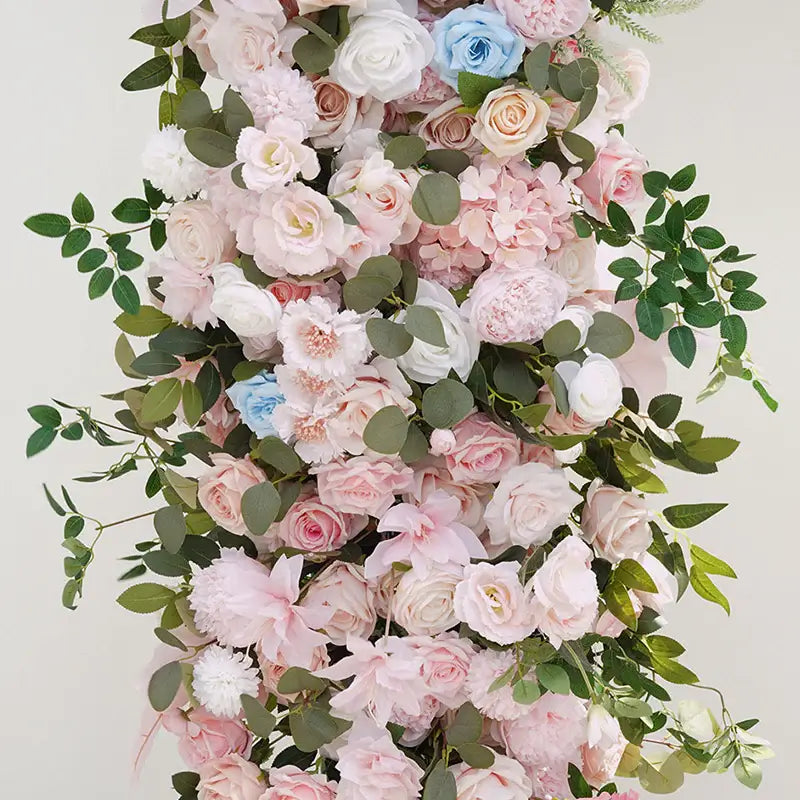 Roseytime Pink Square Flower Arch Fabric Back#RTA086