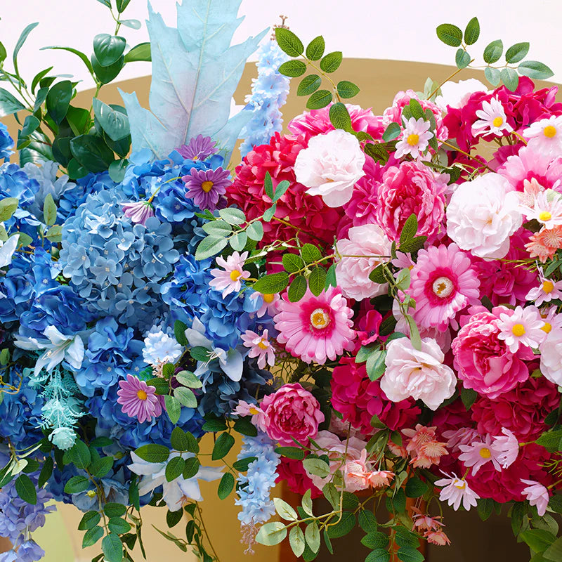 Roseytime Colorful Square Flower Arch Fabric Back#RTA085