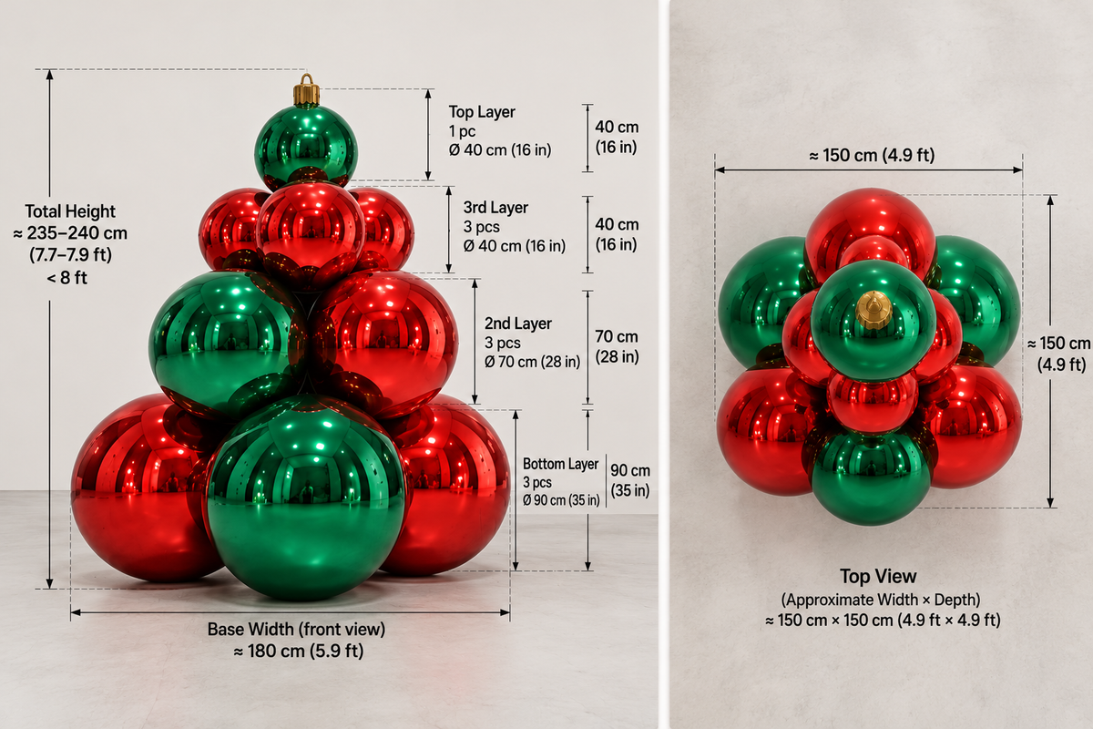 custom sale xmas inflatable ball-air shipping