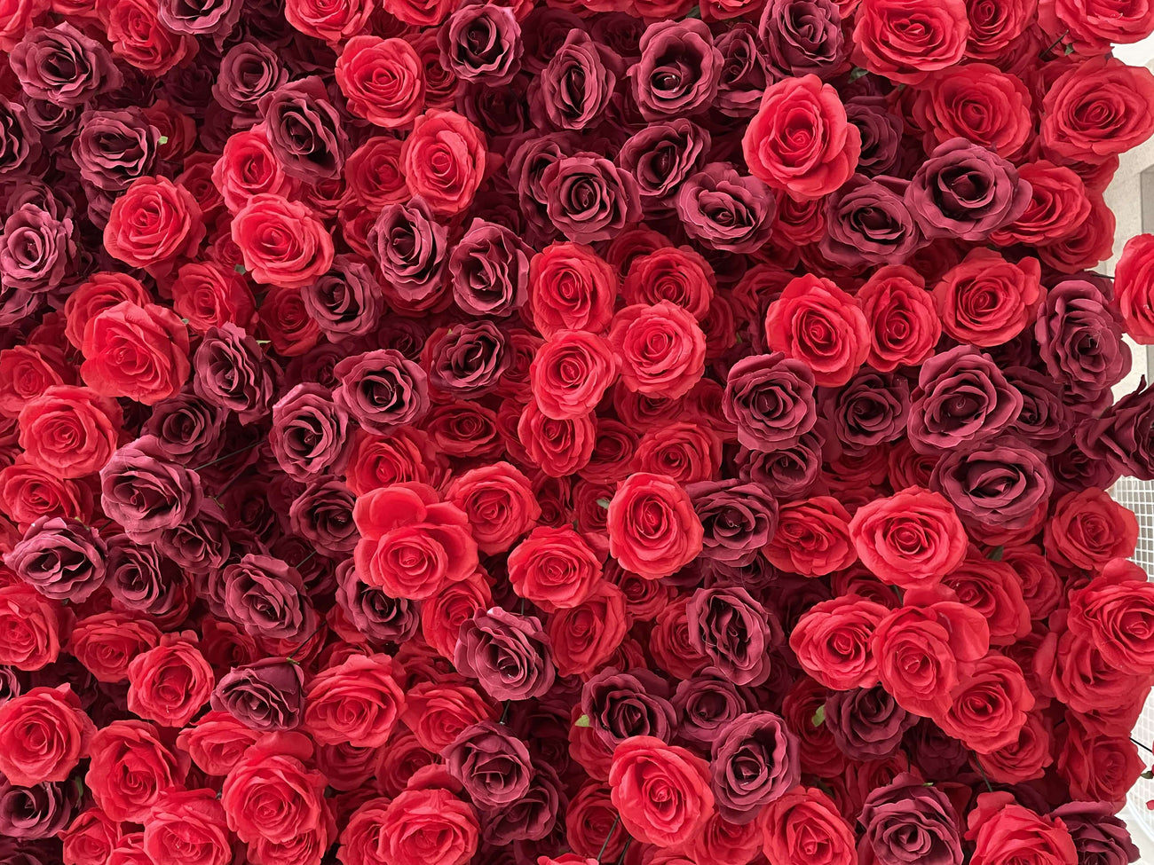 š„BF-SALE: 5D Red Rose Flower Wall Roll Up Fabric Back #RTW142