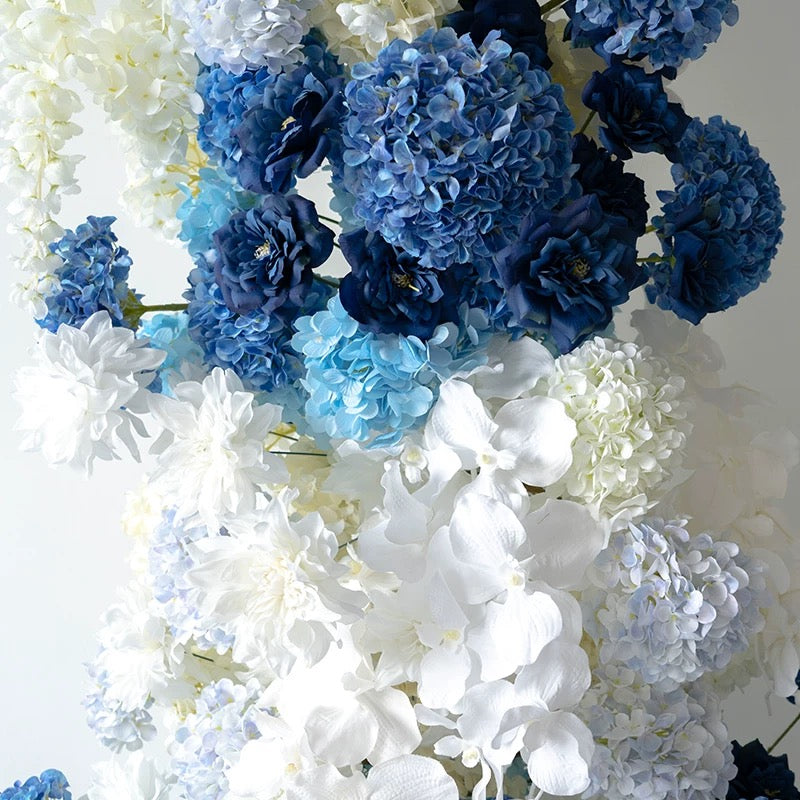 Roseytime Wedding Blue Pillars Arch with Frame #RTP066