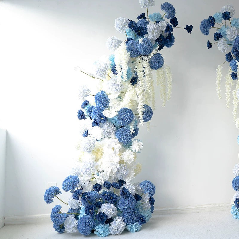 Roseytime Wedding Blue Pillars Arch with Frame #RTP066