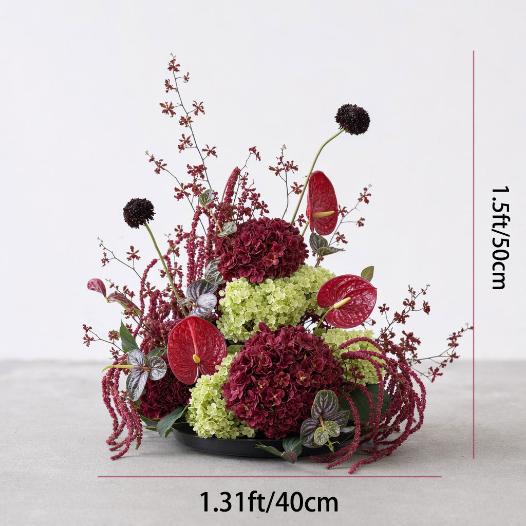 Roseytime Garnet Grove Small Table Flower Arrangement #RTT001