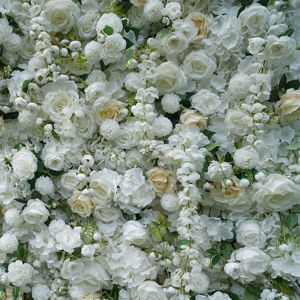 white flower wall backdrop for party decoration