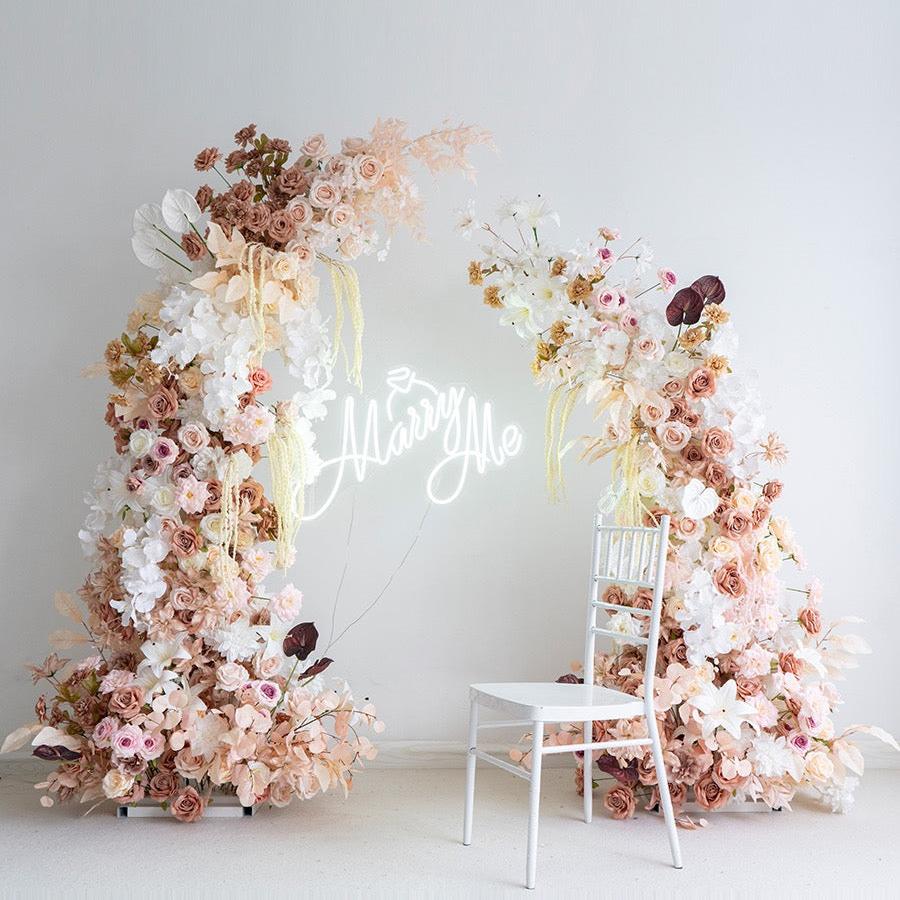 💥BF-Sale: Brown Flower Pillars Arch with Frame #RTP004