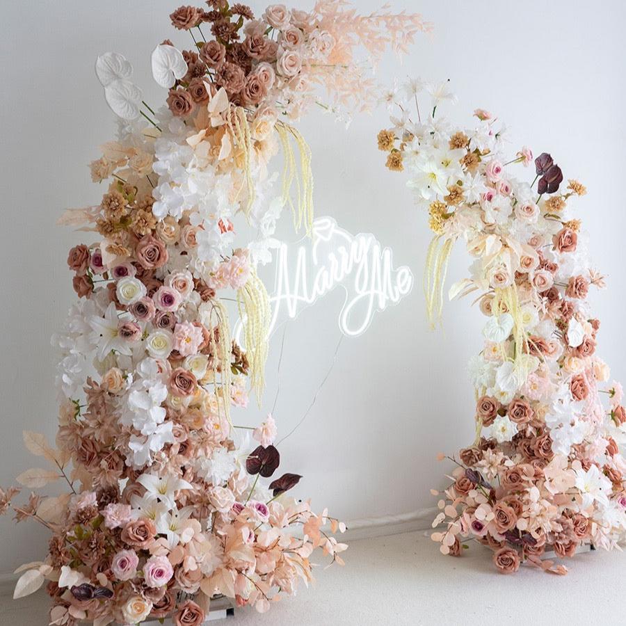 💥BF-Sale: Brown Flower Pillars Arch with Frame #RTP004