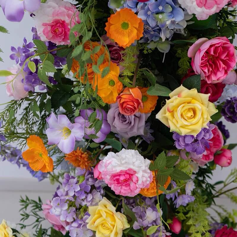 Roseytime Violet Veil Floor Flower Wedding Aisle Arrangement #RTF020