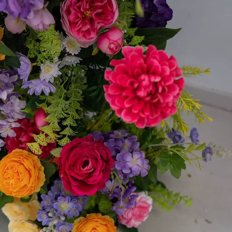 Roseytime Violet Veil Floor Flower Wedding Aisle Arrangement #RTF020