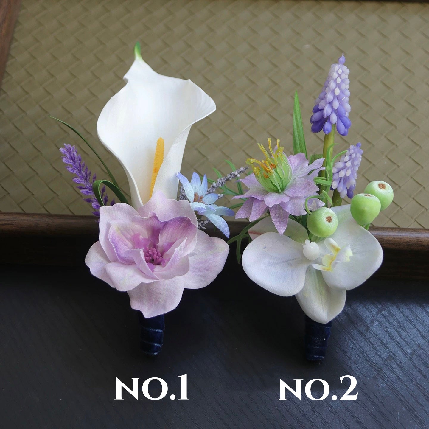 Roseytime Purple Flower Boutonniere for Wedding RTBN059