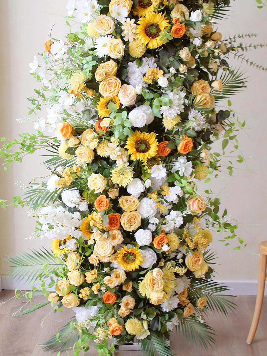 💥BF-Sale: Sunflower Floral Pillars Arch With Frame #RTP027