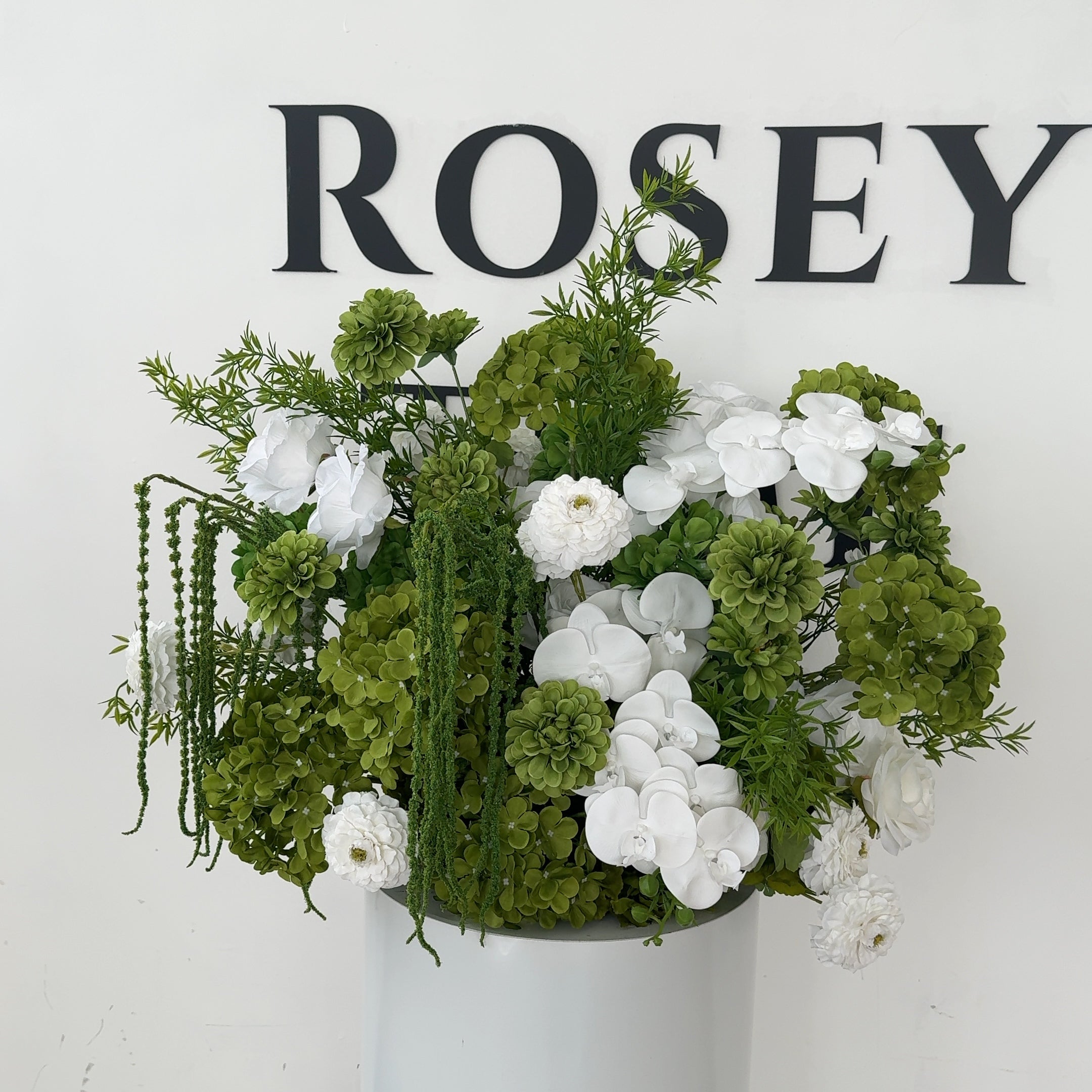 Roseytime Liora Verde Floor Flower Wedding Aisle Arrangement #RTF014