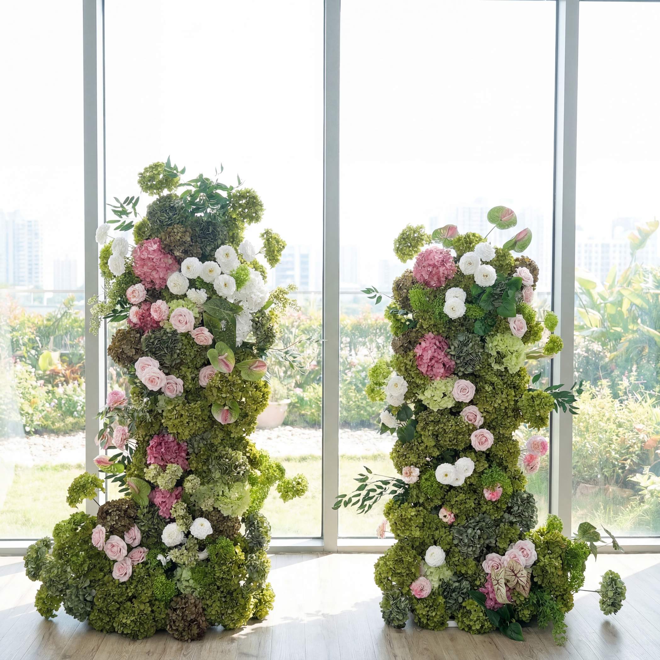 Roseytime 2026 Meadow Bloom Flower Pillars Arch with Frame #RTP121