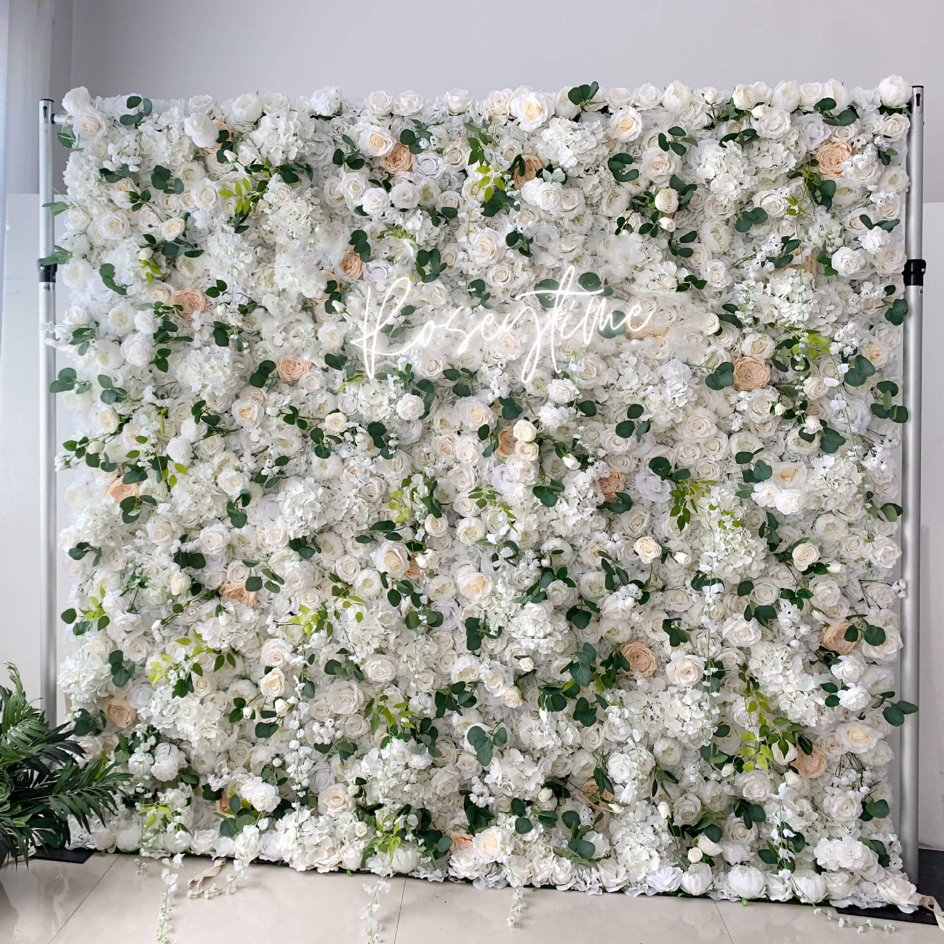 💥BF-SALE: 3D White&Green Flower Wall Roll Up#RTW288