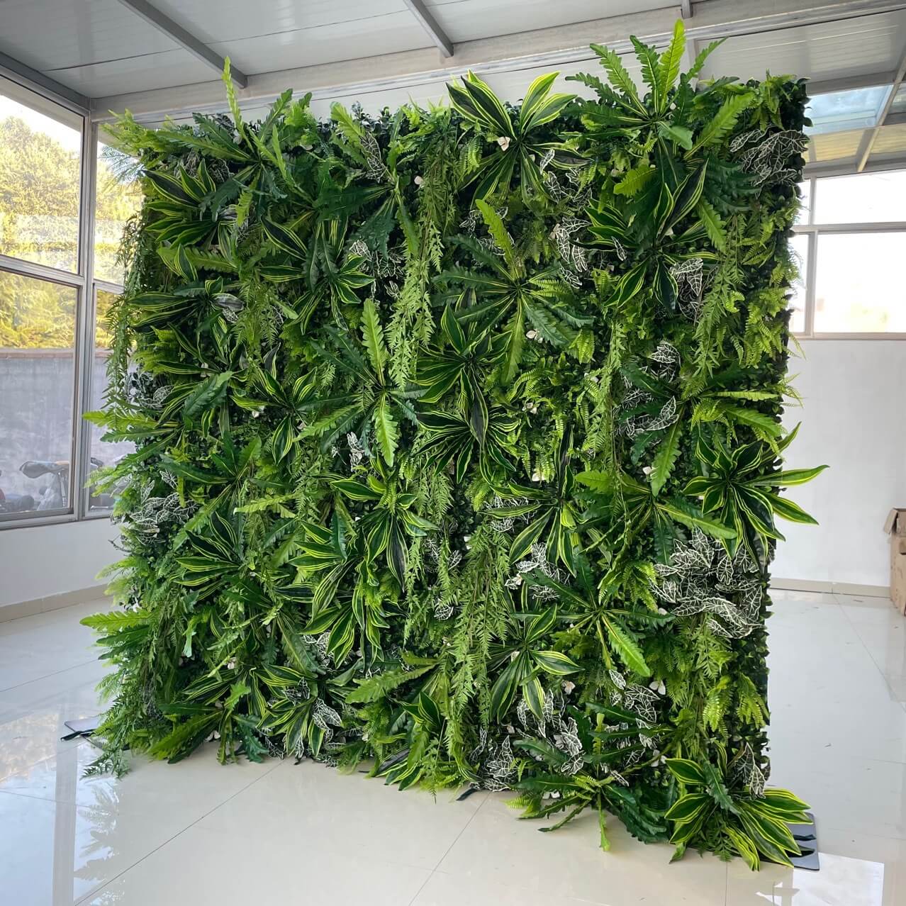 Roseytime 3D Greenery Wall Roll Up Fabric Back #RTW262