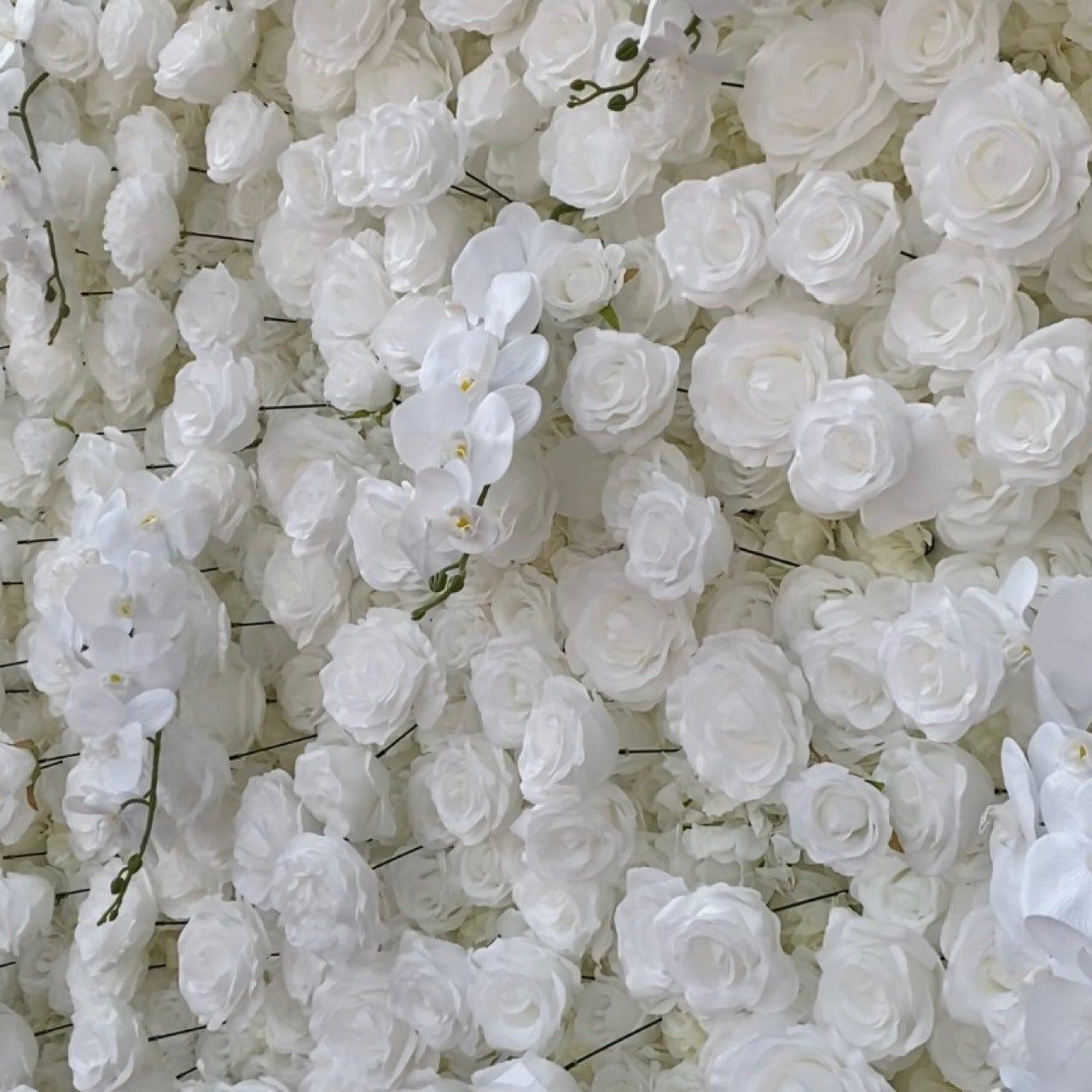 Roseytime 3D Artificial Flower Wall Rolling Up White Rose #RTW117