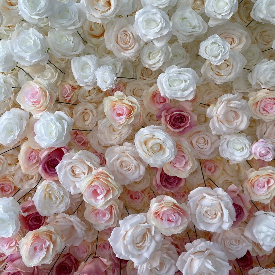 Roseytime 5D Gender Reveal Party Flower Wall Roll Up Fabric Back #RTW249