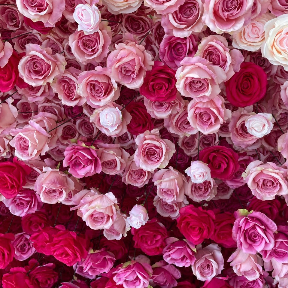 Roseytime 5D Gender Reveal Party Flower Wall Roll Up Fabric Back #RTW249