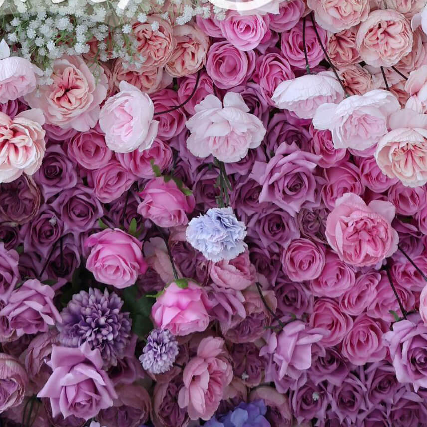 💥BF-SALE: Rainbow Flower Wall Roll Up Fabric Back #RTW065