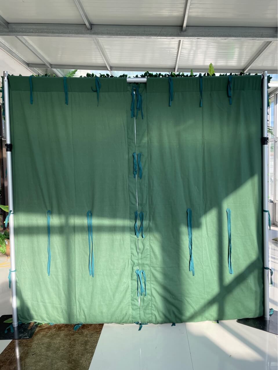 Roseytime 3D Greenery Wall Roll Up Fabric Back #RTW262