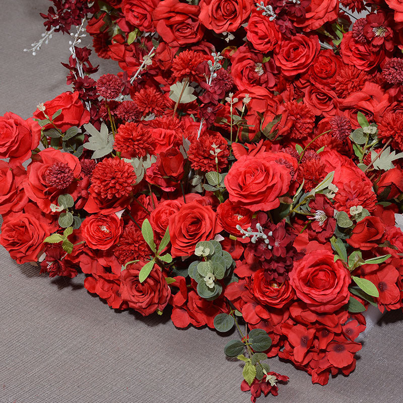 Roseytime Red Heart-shaped Flower Arch Set With Frame