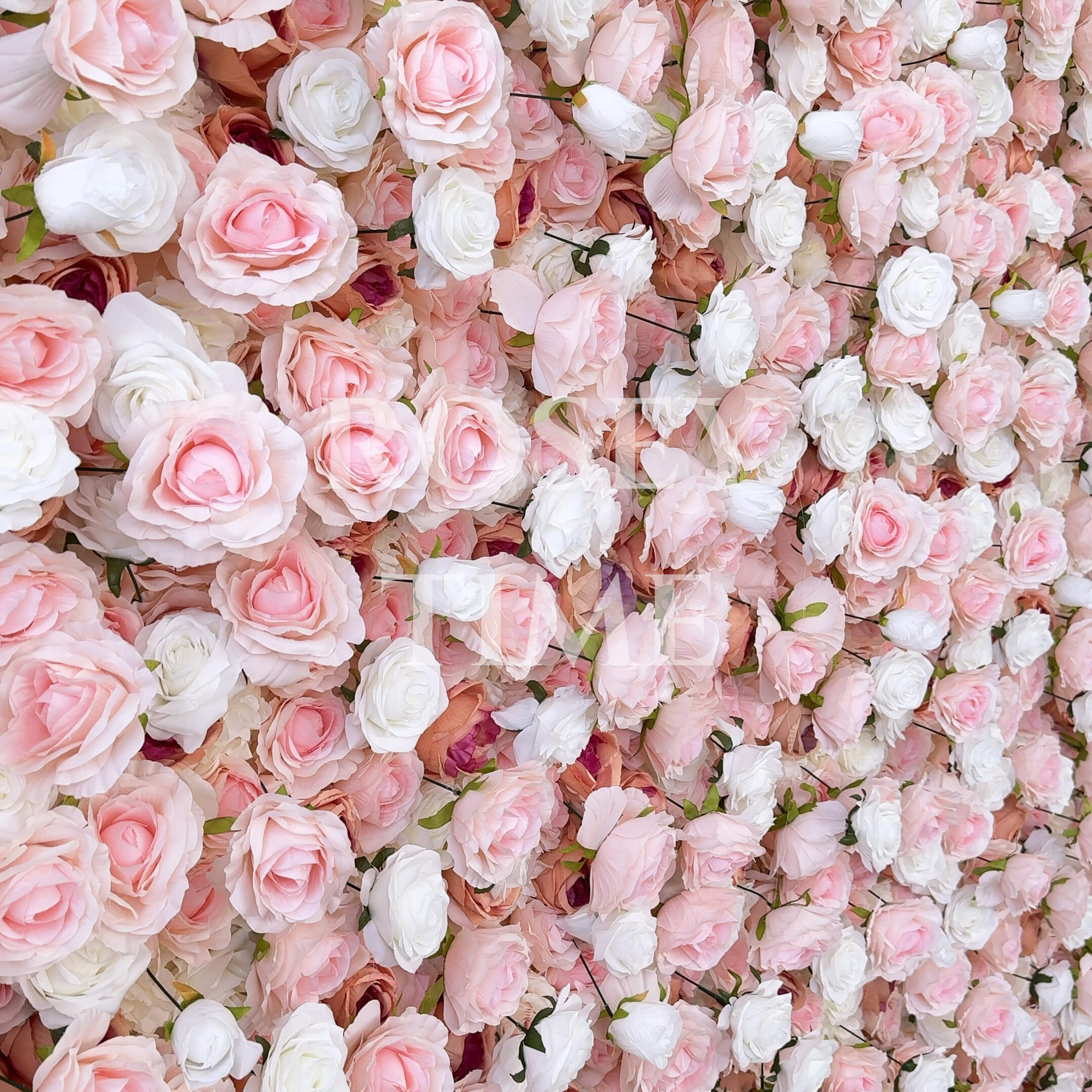 Roseytime 5D Pink Flower Wall Roll Up Fabric Back #RTW077