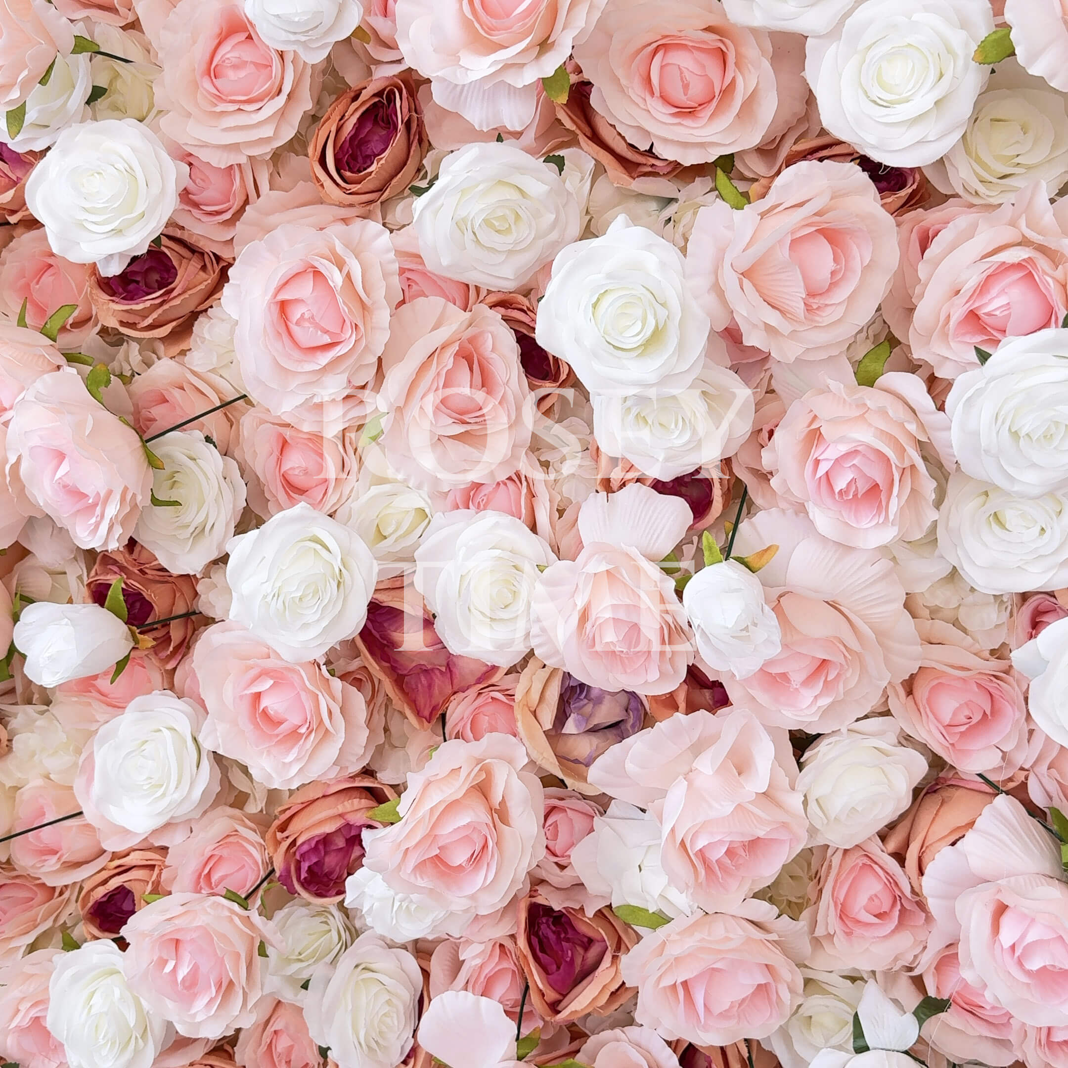 Roseytime 5D Pink Flower Wall Roll Up Fabric Back #RTW077