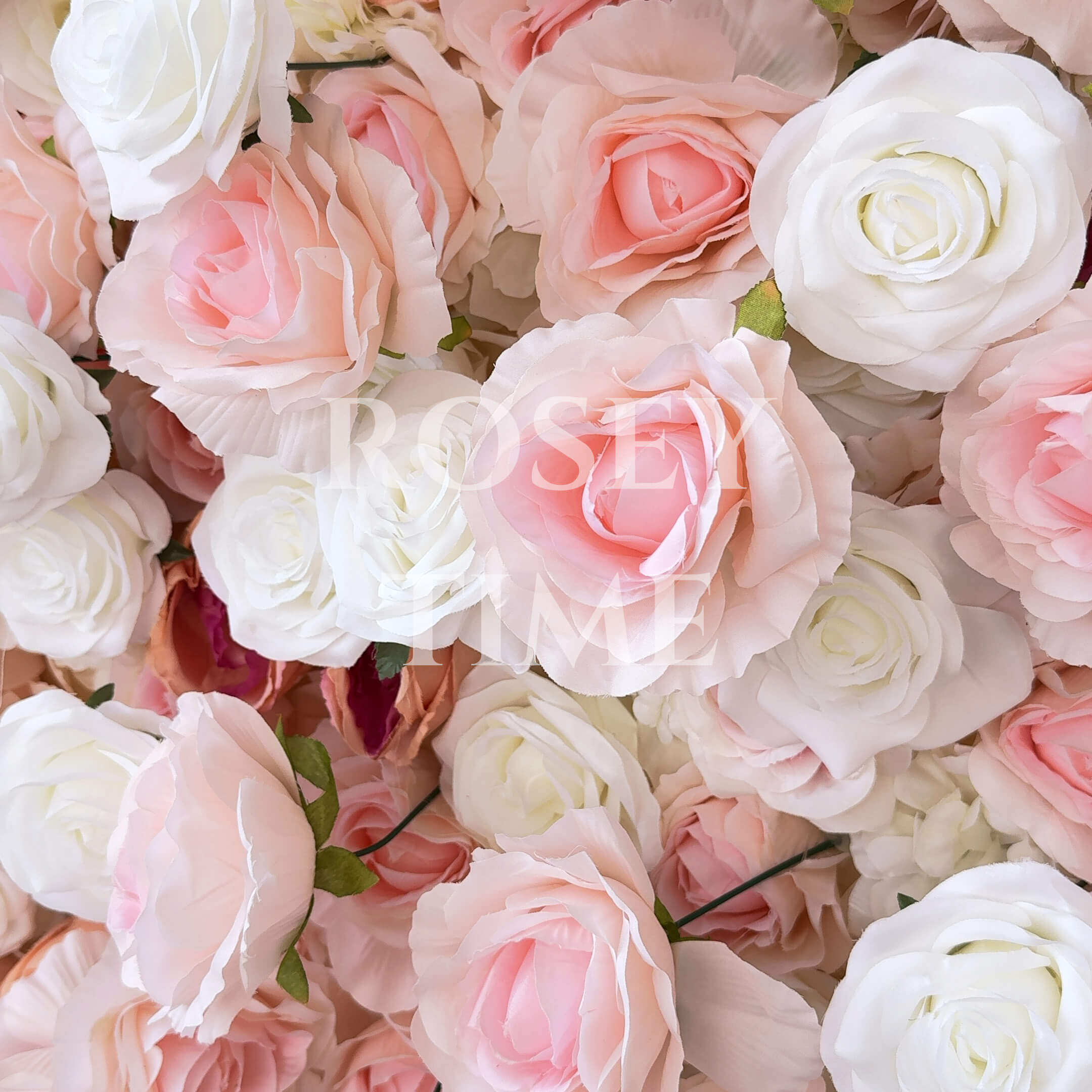Roseytime 5D Pink Flower Wall Roll Up Fabric Back #RTW077