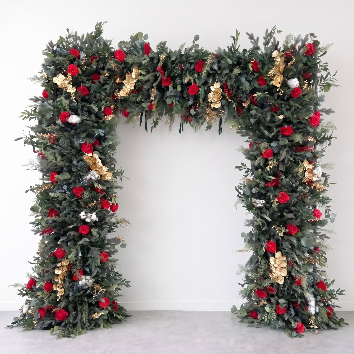 BOGO Sale: Christmas Square Flower Arch Fabric Back#RTA043