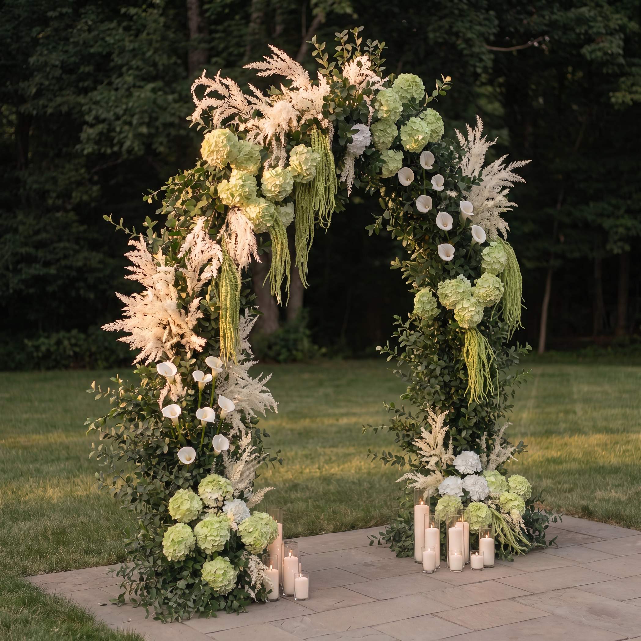 RoseyTime Evergreen Romance Flower Arch n-shape Round Arch #RTA478