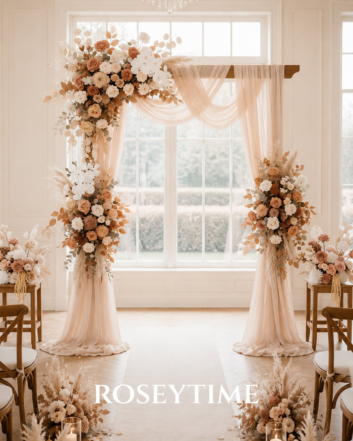 Roseytime Mocha Cedar Flower Set Flower Arch Arrangement #RTA505