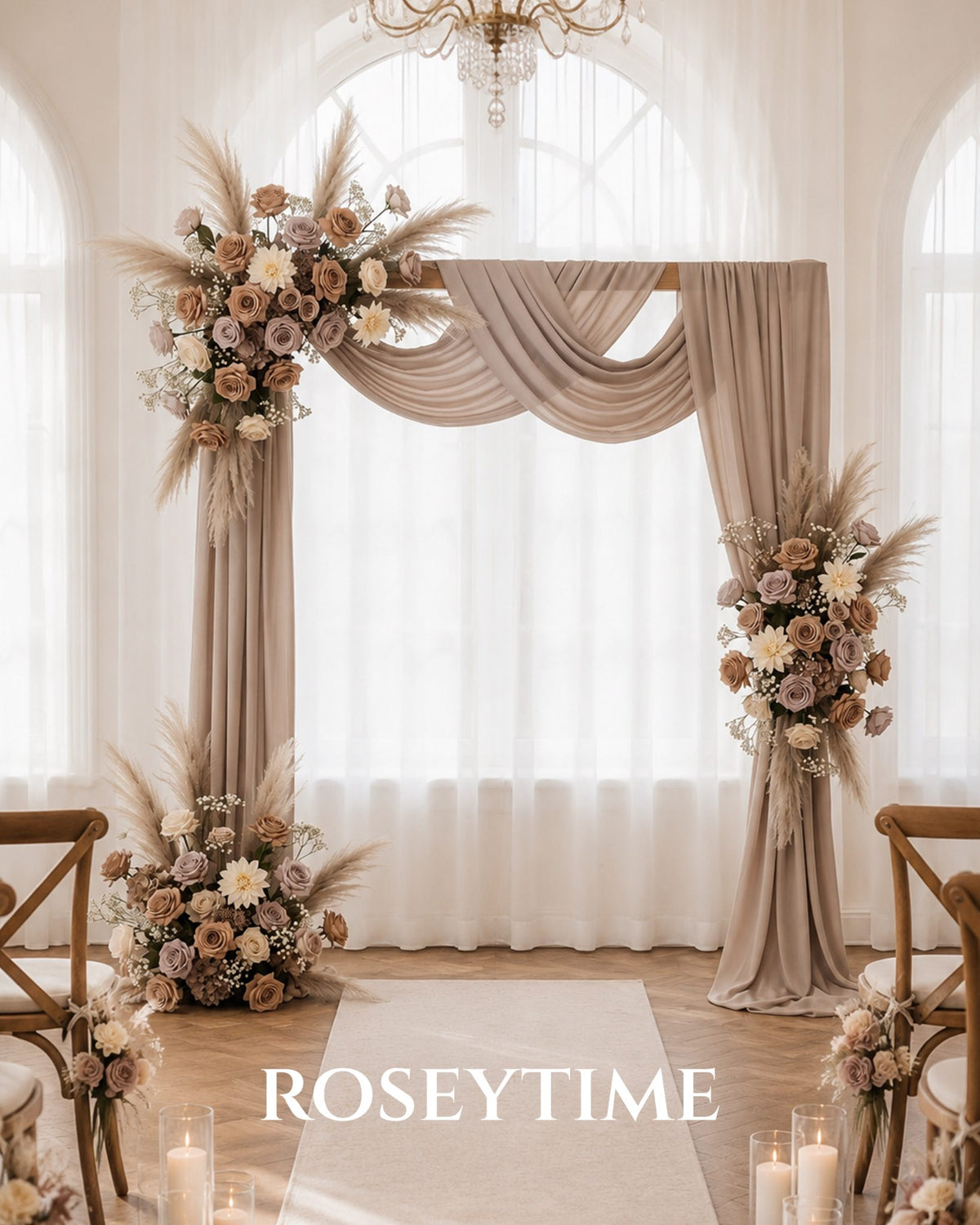 Roseytime Mocha Dune Flower Set Flower Arch Arrangement #RTA506