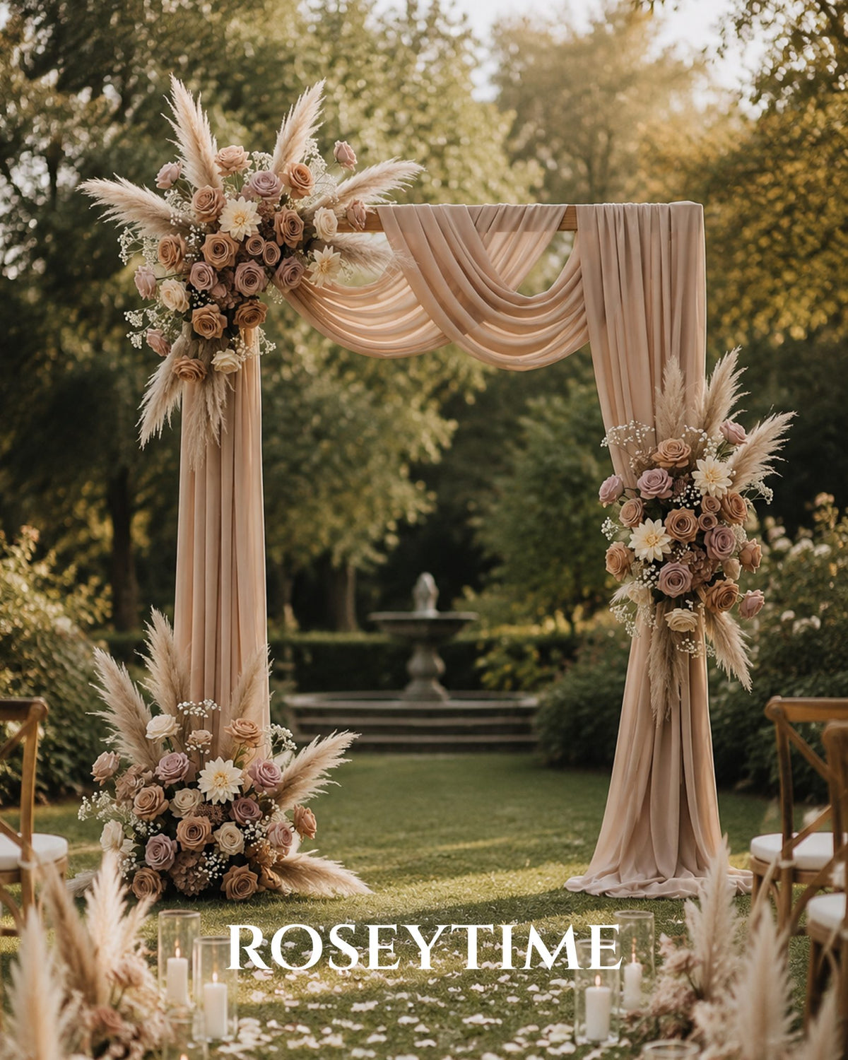 Roseytime Mocha Dune Flower Set Flower Arch Arrangement #RTA506