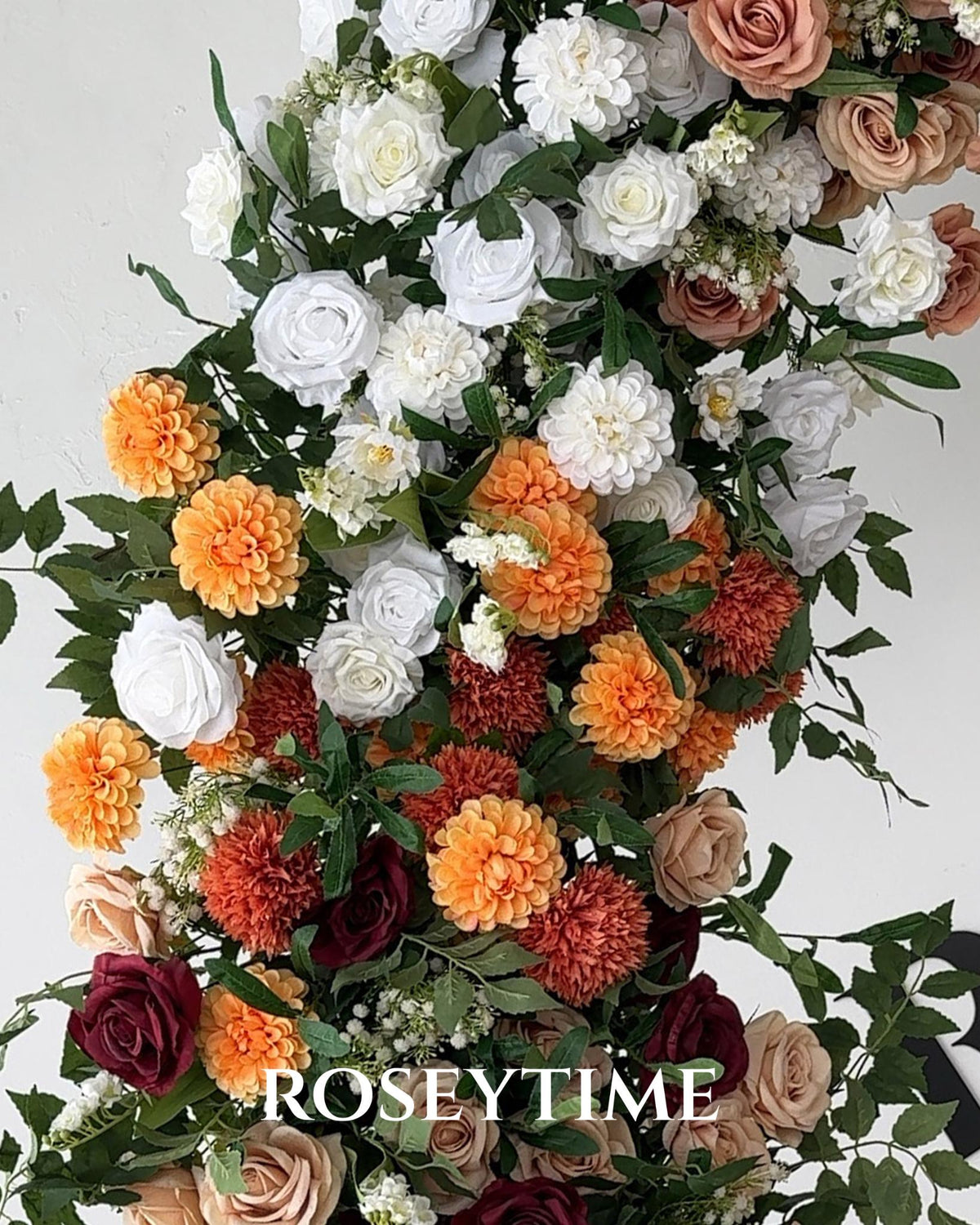 Roseytime Bordeaux Harvest Flower Set Flower Arch Arrangement #RTA509