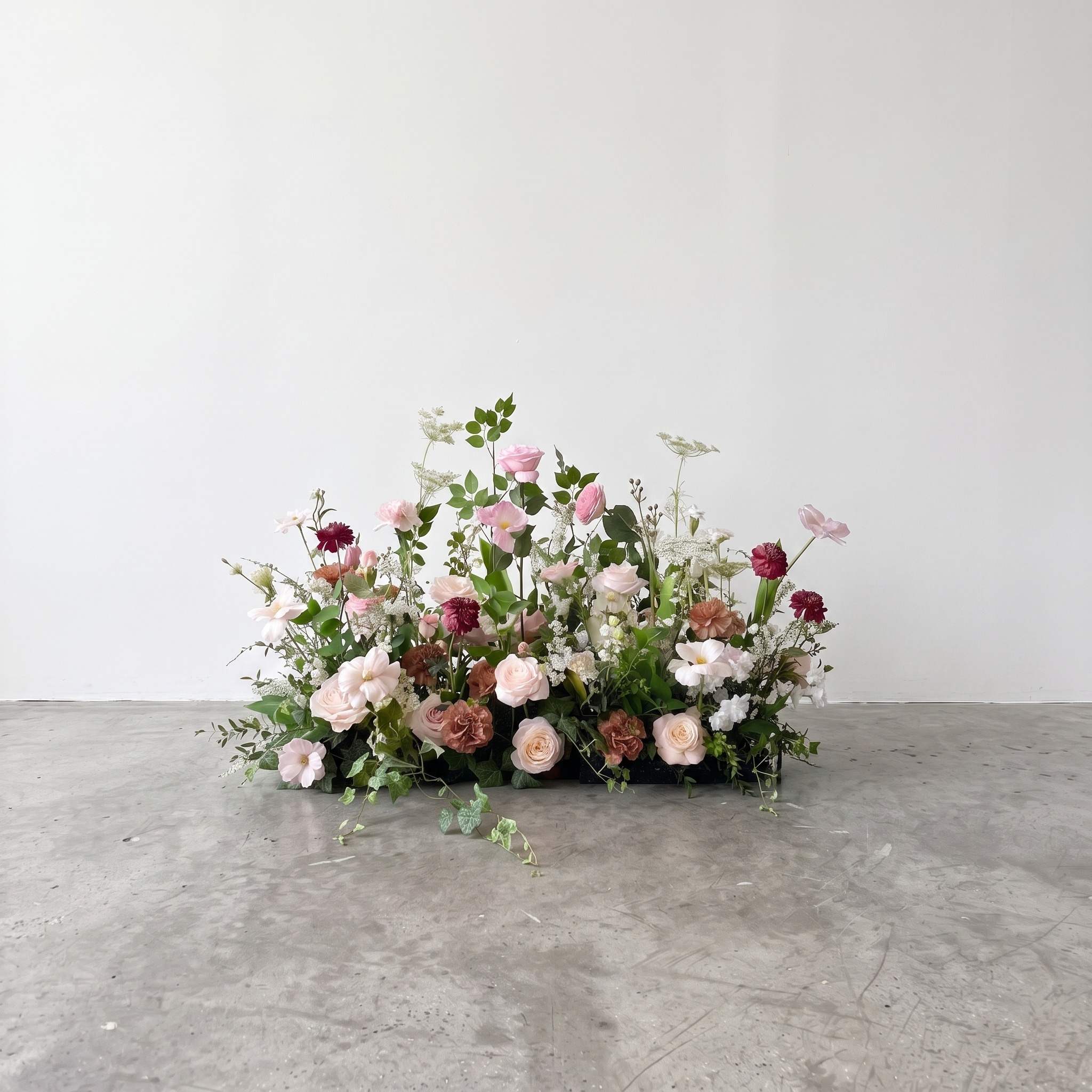 Roseytime Autumn Wildflowers Floor Flower Wedding Aisle Arrangement #RTF042
