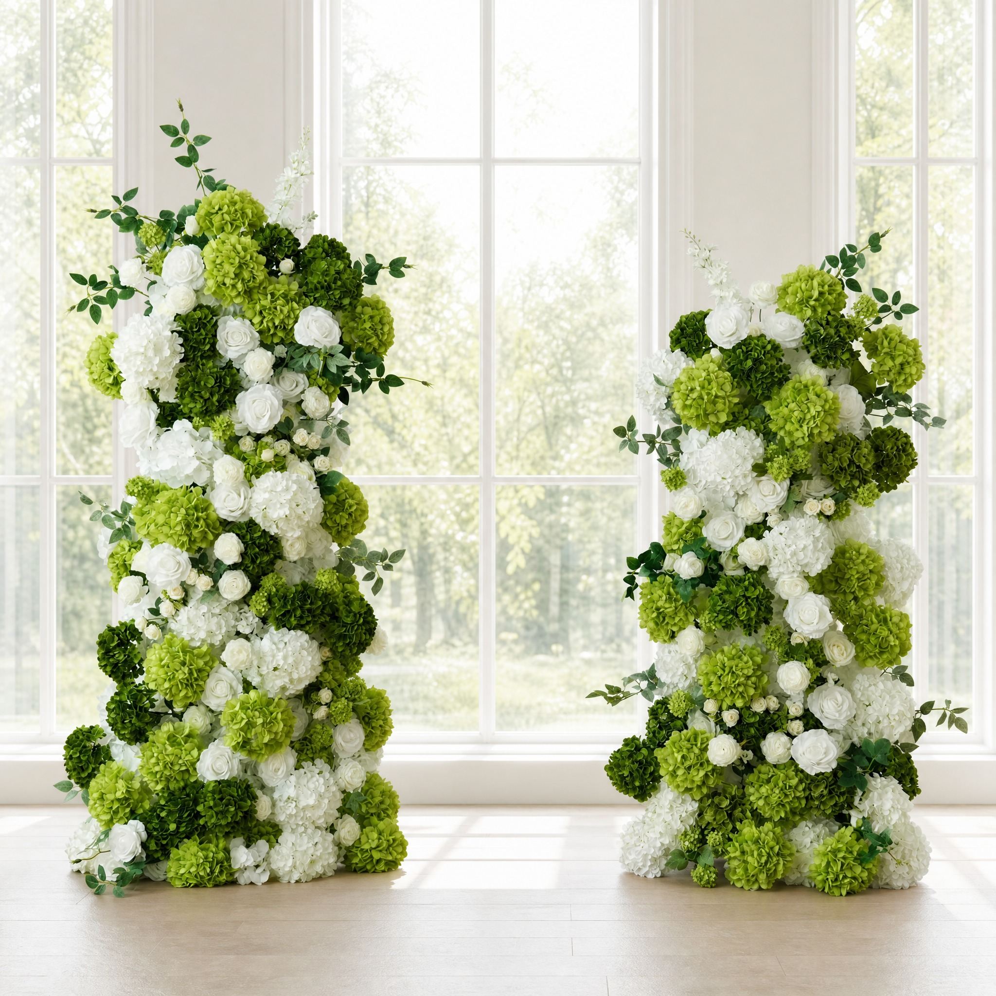 Roseytime Lime Breeze Flower Pillars with Frame #RTP056