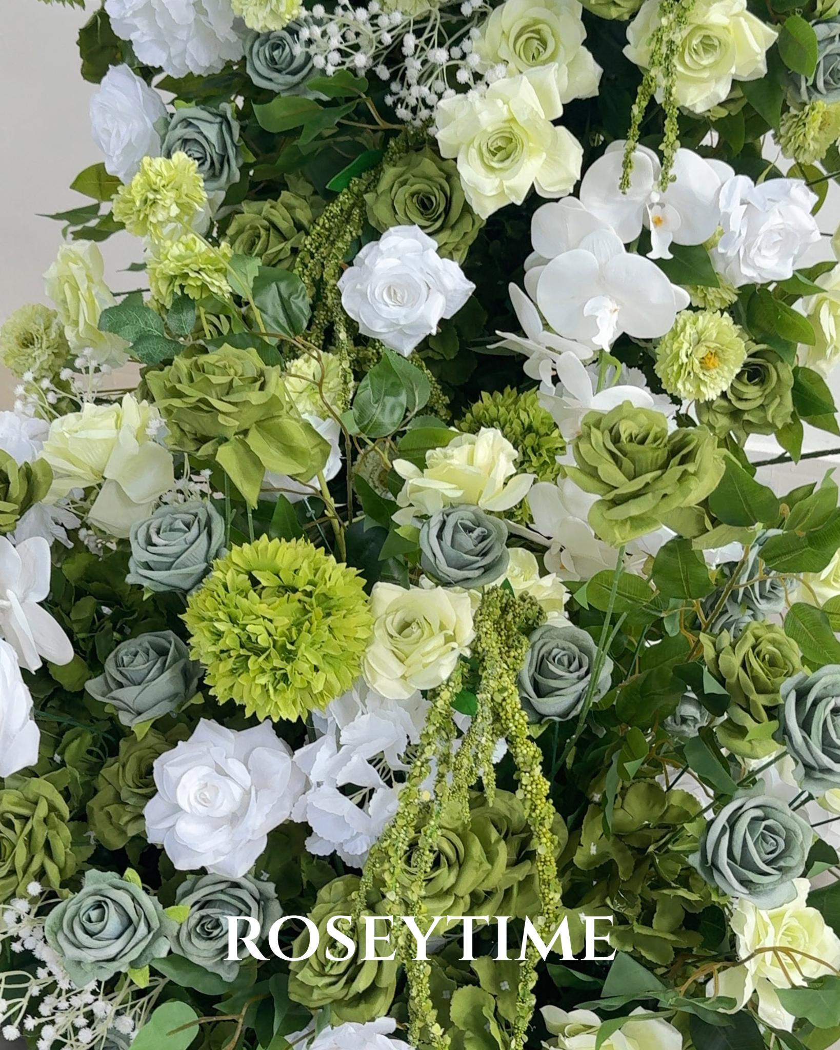 Roseytime Meadowlight Flower Pillars Arch with Frame #RTP148
