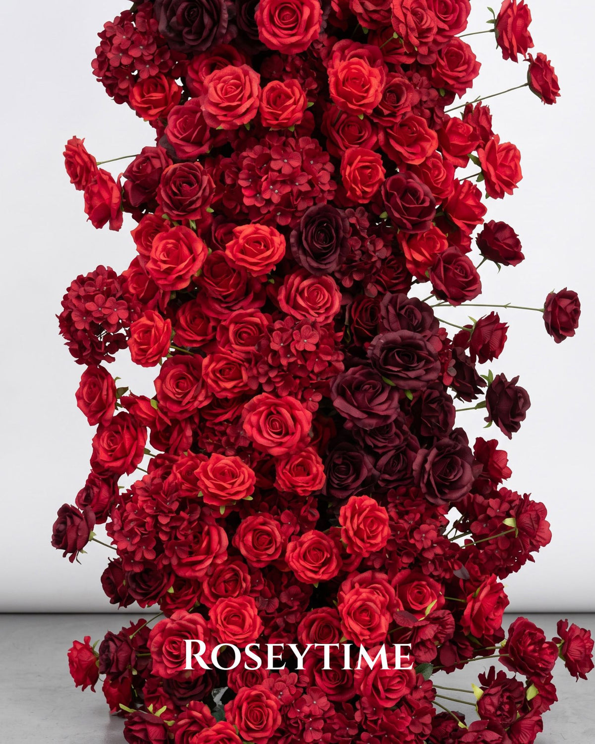 Roseytime Rosso Royale Flower Pillars Arch with Frame #RTP153