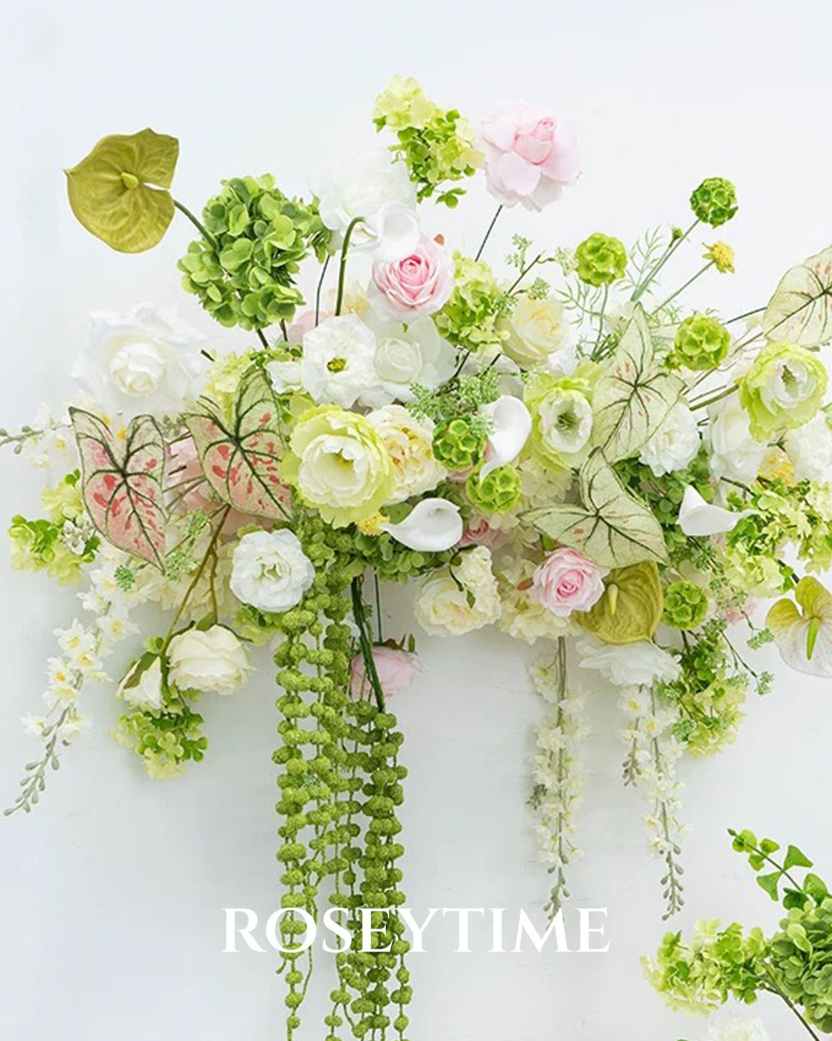 Roseytime White Garden Floral Set #RTS028