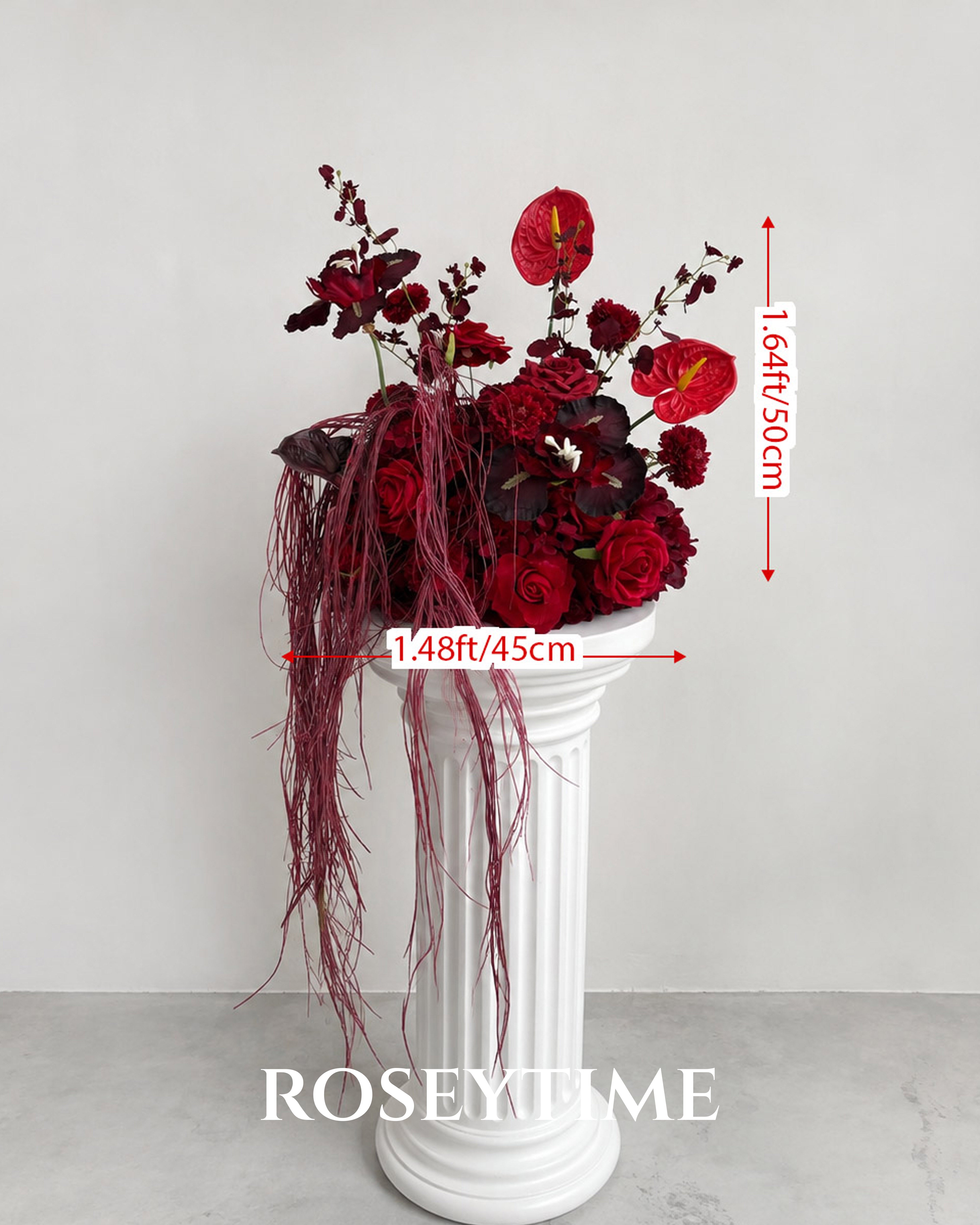 Roseytime Vermilion Veil Flower Set #RTS032