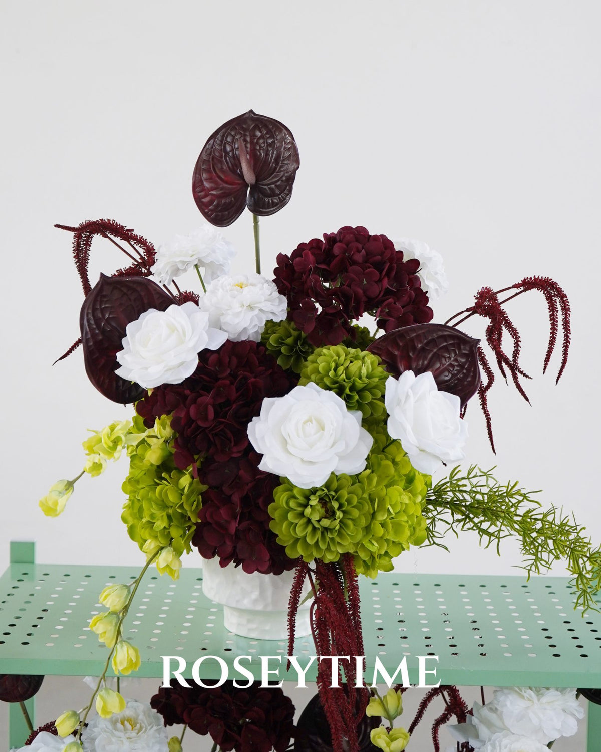 Roseytime Willow& Garnet Small Table Flower Arrangement #RTT020