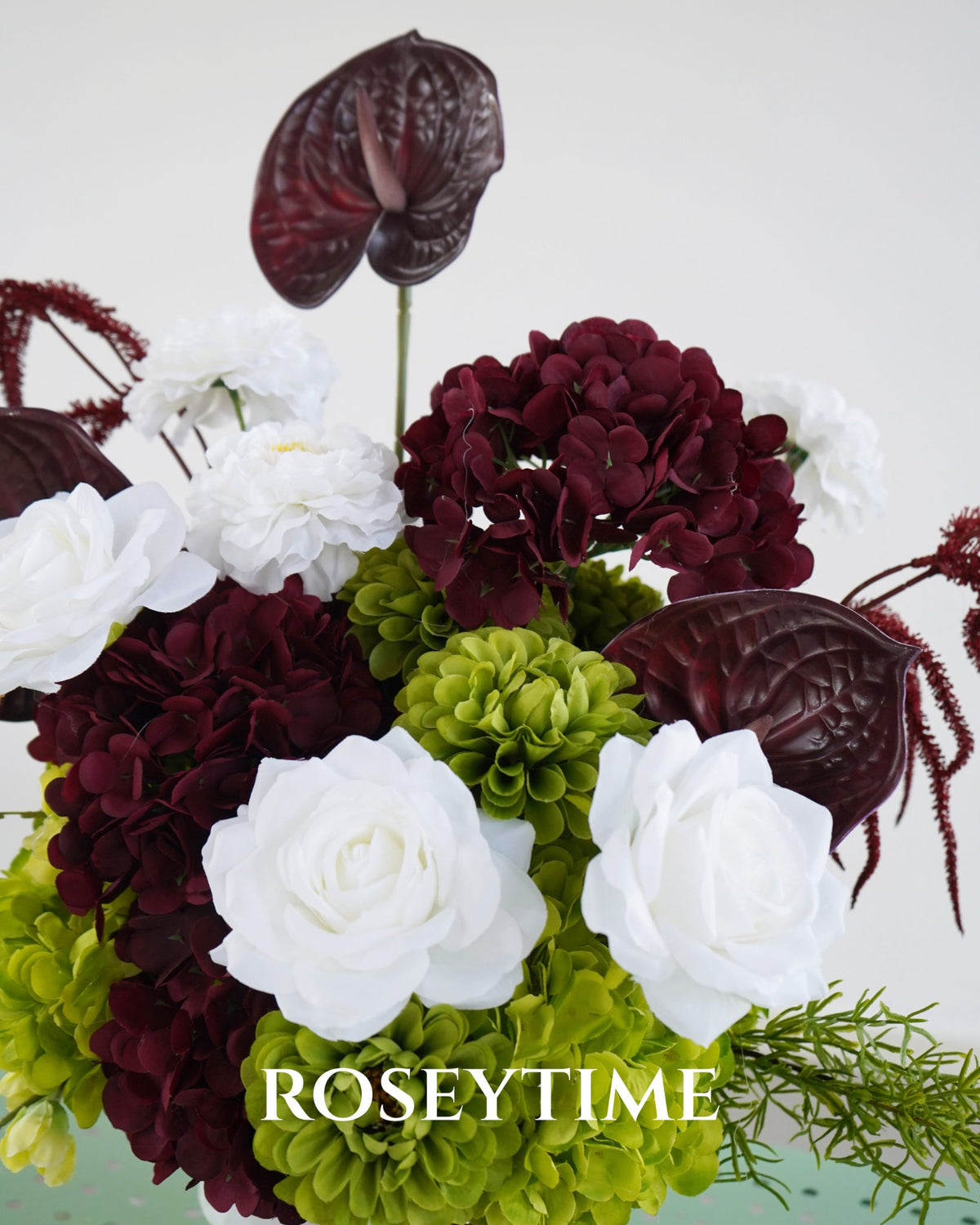 Roseytime Willow& Garnet Small Table Flower Arrangement #RTT020
