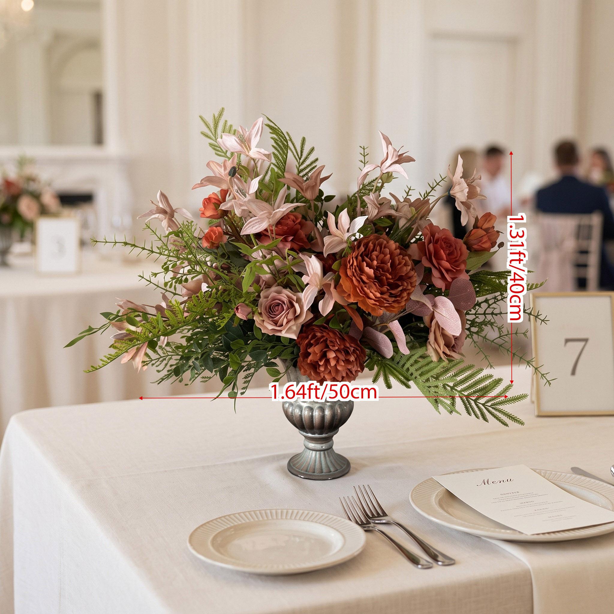 Roseytime Brown Table Flower Arrangement #RTT023