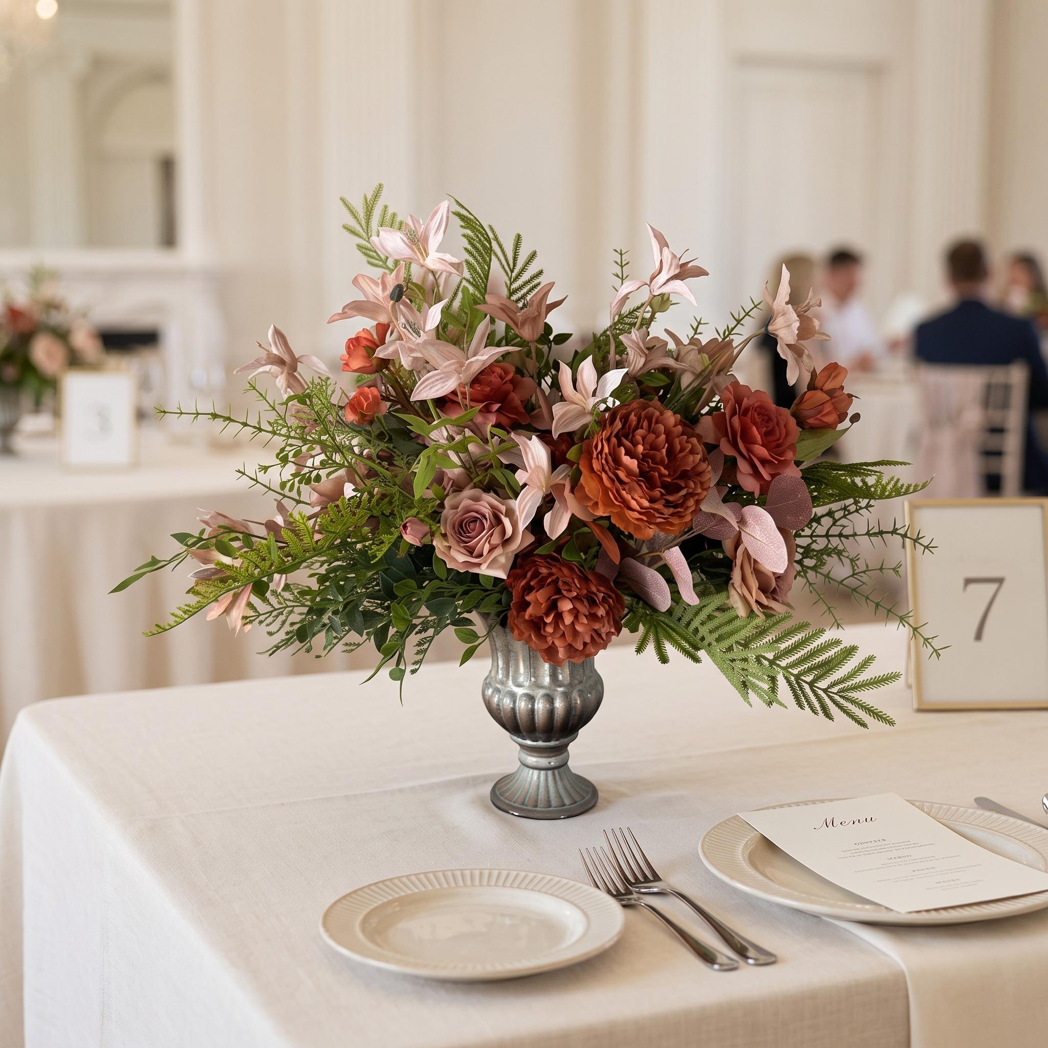 Roseytime Brown Table Flower Arrangement #RTT023