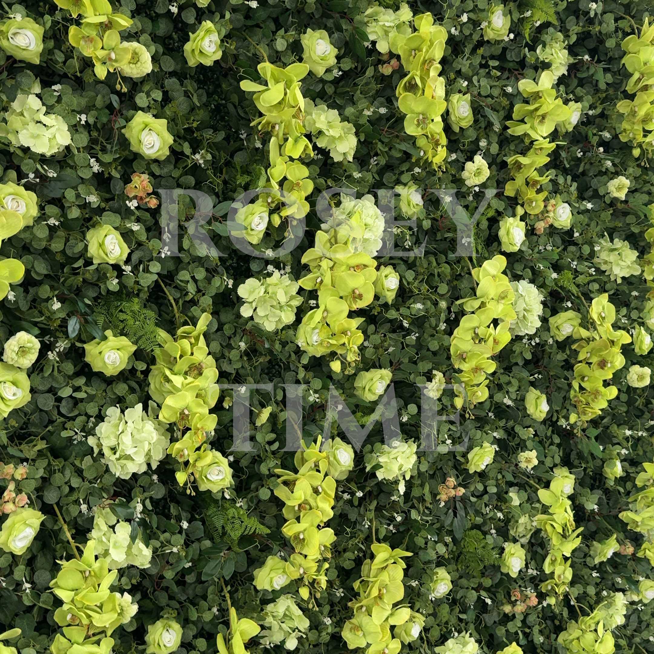Roseytime Greenery Wall Roll Up Fabric Back #RTW210