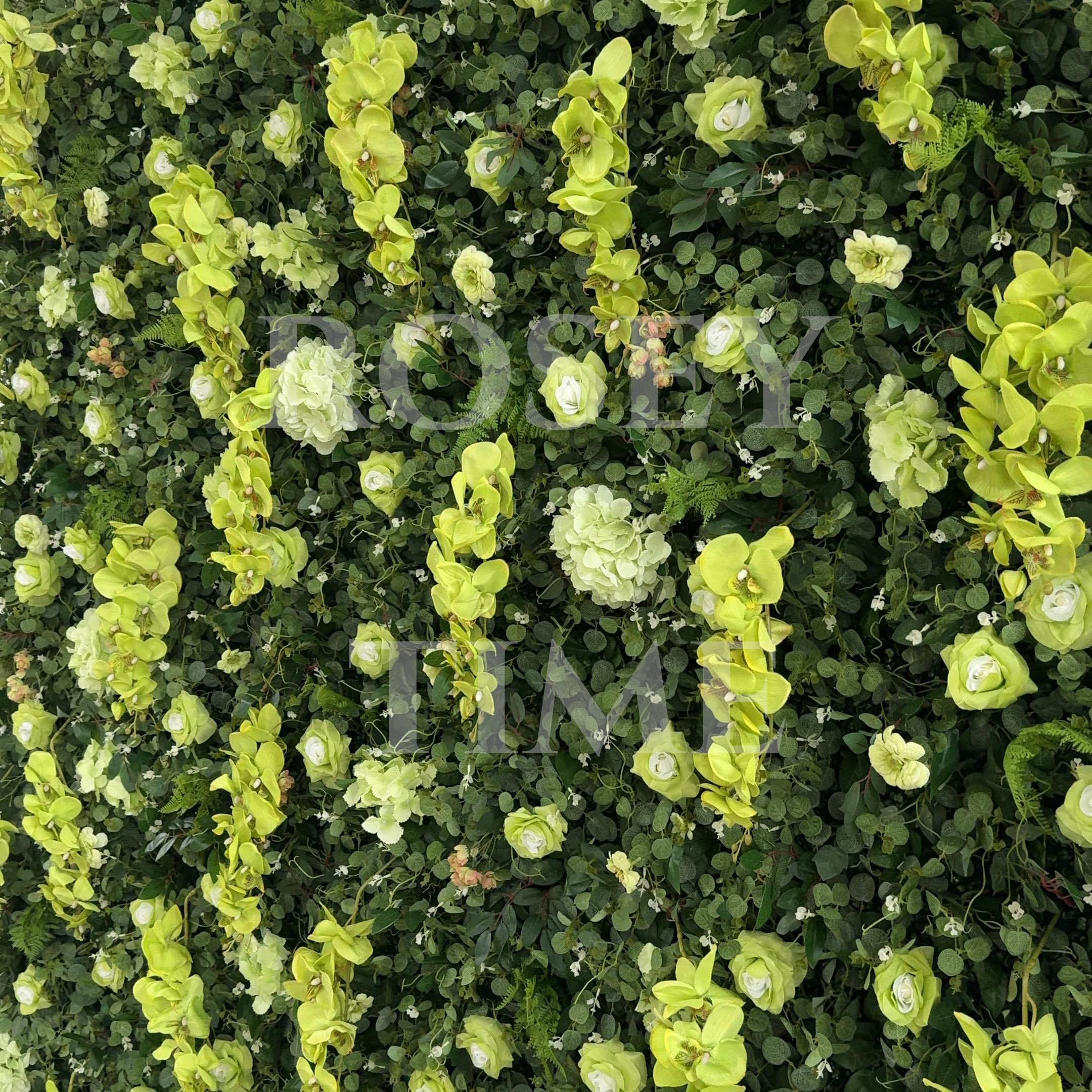 Roseytime Greenery Wall Roll Up Fabric Back #RTW210